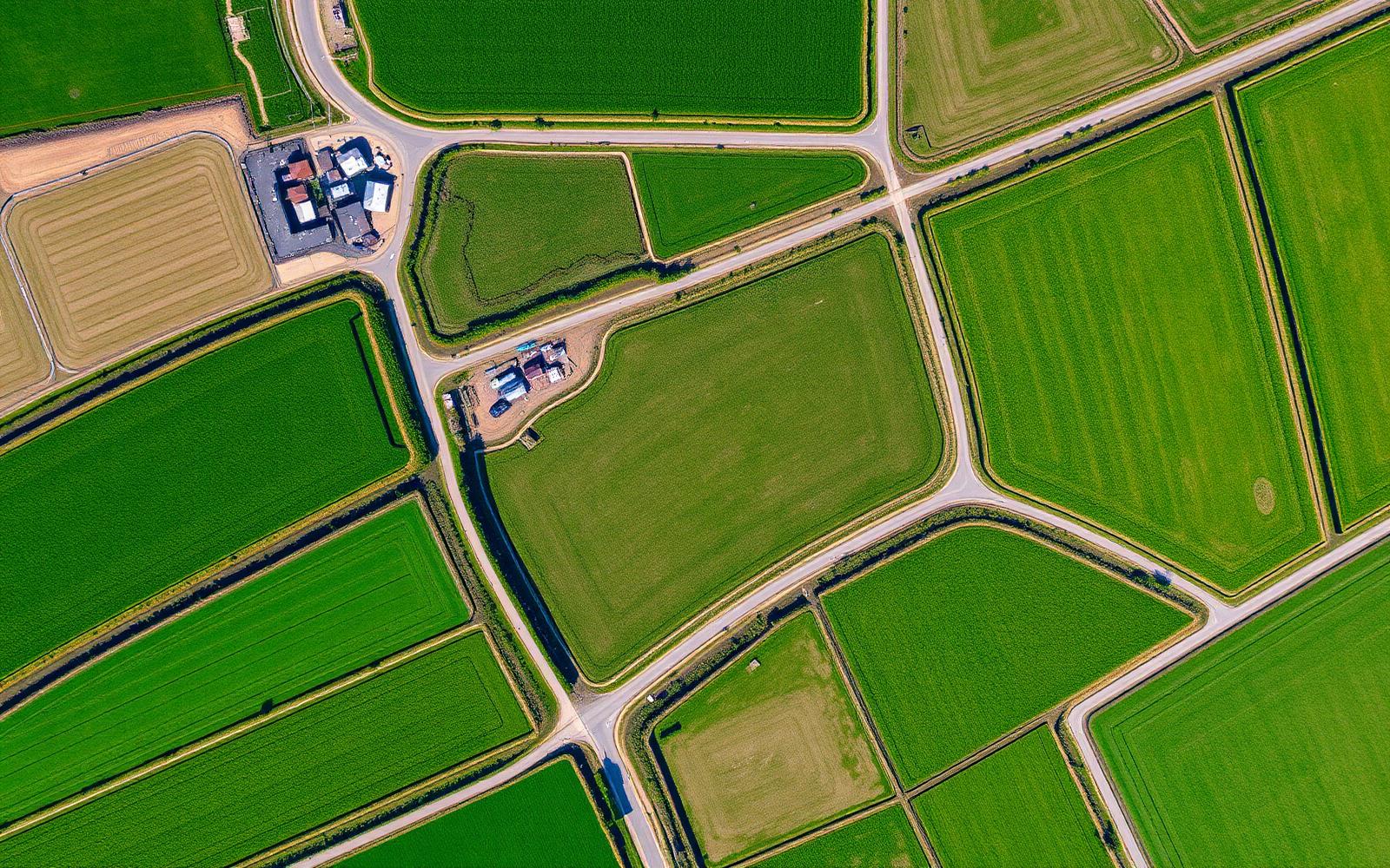 Ortofotomapa terenu wykonana dronem